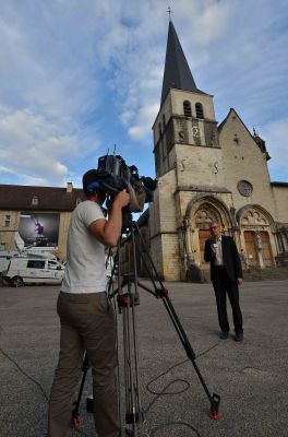 Interview de Daniel Bizeray, quelques minutes avant l'ouverture du Festival, pour le JT de France 3 Rhône-Alpes.
